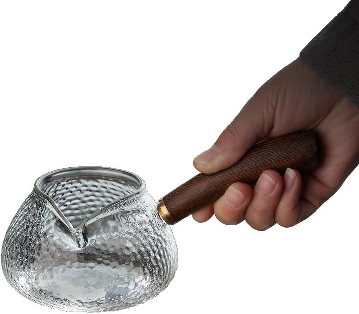 Lemail перука Странична дръжка справедливата чаша стъклена термостойкая чай кунг-фу с молотковым модел мъжки чаша за източване