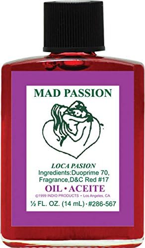 (1 пакет) Олио за духовно Помазване Indio Products - MAD Passion 1/2 унция
