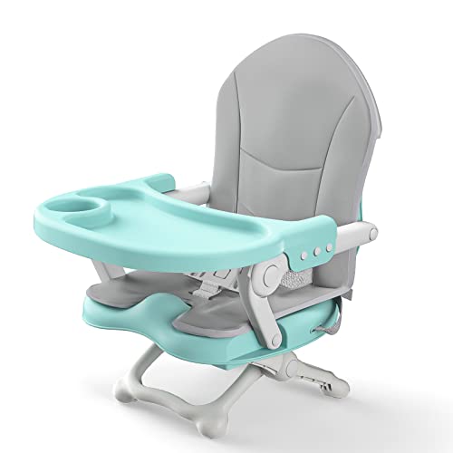 Uuoeebb 2 in1 Преносимо детско столче-седалка с подлакътници, сгъваем детски стол за хранене, Компактно съхранение, с подвижна