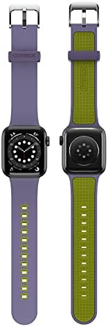 Калъф OtterBox All Day за Apple Watch серия 8 и 7 (41 мм) - Еликсир (лилаво) и каишка All Day за Apple Watch 38 mm/40 mm / 41 мм - Назад във времето (светло лилаво / зелено)