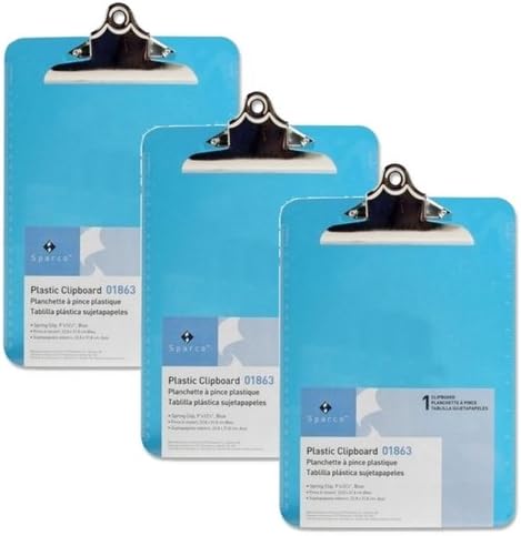 Прозрачен пластмасов таблет Sparco, 9 x 12-1 /2 инча, синьо SPR01863 (3 опаковки)