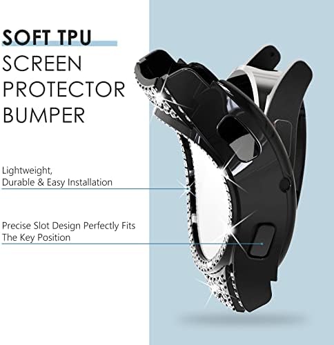 Броня Fullife 2-Pack от TPU, съвместим с Samsung Galaxy Watch 4, защитно фолио за екрана от 40 mm, калъфи за бижута под формата на кристали и диаманти, Пълна HD Защитен калъф, Амортизирующ?