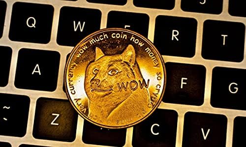 Dogecoin 2021 Лимитированная серия Doge Coin са подбрани Монета с Позлатените Защитен Калъф