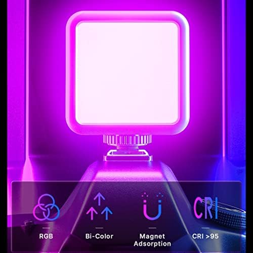 LUKEO RGB пълноцветен led видео 2500 K-9000 K 800LUX Магнитни мини-заполняющий лампа с 3 порта студено башмака 2000 mah Type-c (Цвят: D, размер: 1)