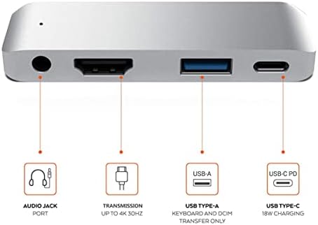 SOLUSTRE 3 бр. Слушалки за лаптоп Pro за зареждане лаптоп, Компютър от алуминий Мм, съвместим USB порт, адаптер за зареждане. C Sd/Адаптер, Вид на разширяването на USB Hub USB-c Pd - Ср