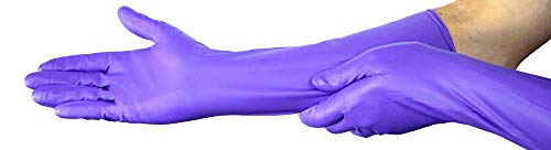 Ръкавица за разглеждане на Halyard Health 44993 Nitrile Max, Без прах, Форма, Средно, Лилава (опаковка от 400 броя)