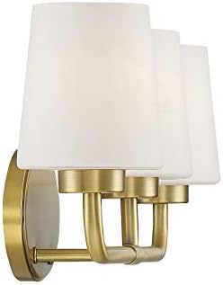 Savoy House 8-4090-3-322 3-Клиенти лампа за баня Capra от топла месинг (22 W x 9В)