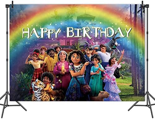 ДИТ Магически Филм честит Рожден Ден на Тема Фото Фонове 7x5 фута Анимационен Филм Encanto Фон за Снимки на Рожден Ден на Принцеса 7x5