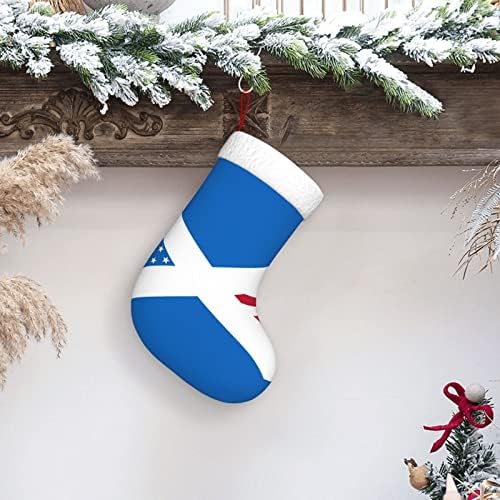 CUTEDWARF Шотландия, Американски Флаг, Коледни Чорапи, Украшения за Елхи, Коледни Чорапи за Коледа на Празнични партита, Подаръци