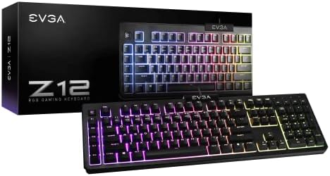 Детска клавиатура EVGA Z12 RGB, Led осветление RGB, 5 Програмируеми Макроключей, Специални клавиши, Водоустойчива, 834-W0-12US-KR