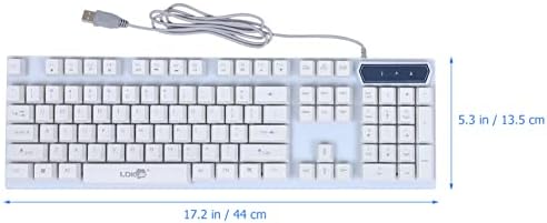 Mobestech 3 серии Кабелен USB Офис-лаптоп и Консумативи Led Бял за Машинописка, който предпазва от Призраци, Водоустойчив Разход