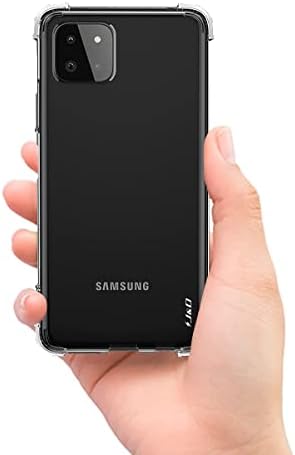 Калъф J & D, и е съвместим с Samsung Galaxy A22 5G, калъф с кристално чисти амортизирующими ъгли и защитни филм за екрана (2 опаковки),