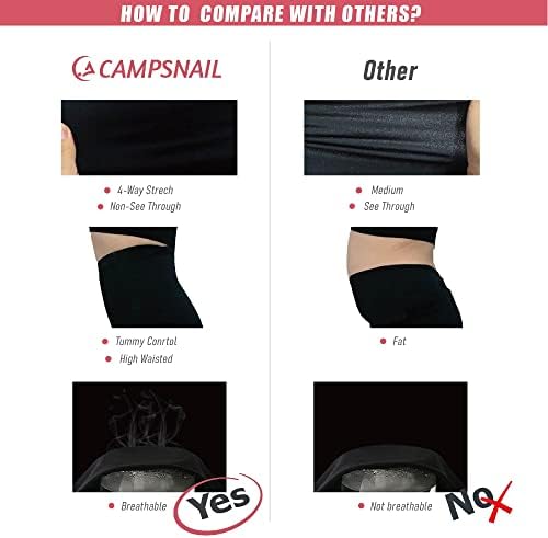 CAMPSNAIL 4 Опаковки Леггинсов с висока талия за жени - Меки Утягивающие Панталони за Йога с контрол на корема за тренировки, Бягане,