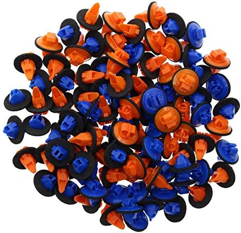 AUTOKAY Нови 100x Оранжеви и сини Скоби за 4Runner Tacoma Тампон Формоване 75395-35070 75396-35020