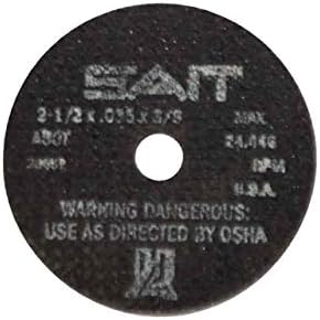 United Abrasives SAIT 23021 2-1/2x.035x3/8 A60T Тънки Високоскоростни металорежещи кръгове без чеп, 100 бр. в опаковка
