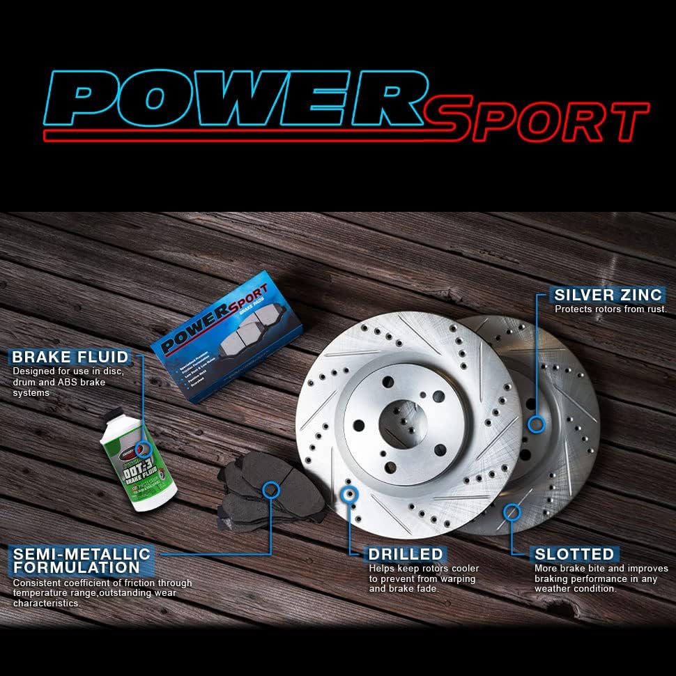 Комплект / типът на задните спирачки и ротори Power Sport |Размерът на Задните Спирачни накладки| Спирачни Ротори и подложки | Полуметаллические