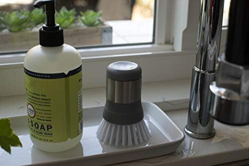 Мини Четка за почистване на Sophisti-clean от неръждаема стомана, с Ергономичен дизайн Ръчен Скрубер с дръжка от неръждаема стомана, Опаковка