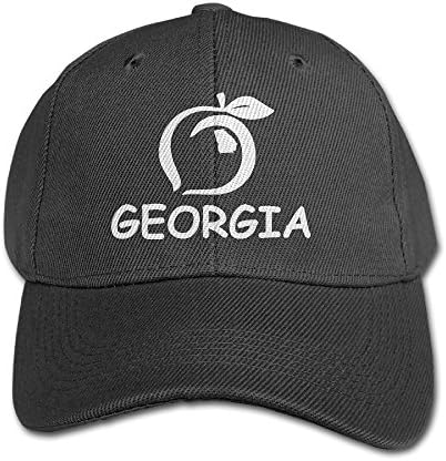 Georgia Peach Лого State Gift Pride Бели Шапки възстановяване на предишното положение Стил на Черно за Момчета и Момичета Младежки