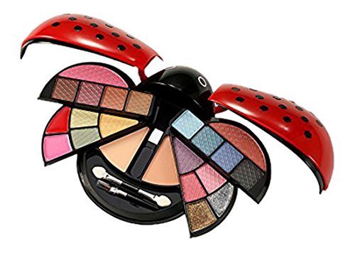 Комплект за грим Cameo Ladybug Сладко със Сенки за очи, руж, Пудра и балсам за устни, Червено, 22 бр.