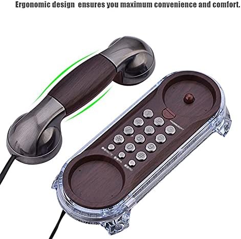 KJHD Антикварни Мода Телефони Телефон Окачен На Обаждащия се монтиран на стената lcd със Синя Подсветка Домашен Телефон
