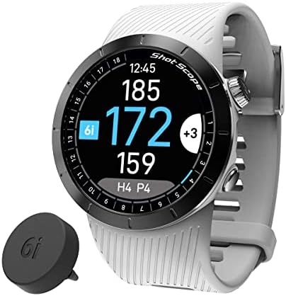 Shot Scope X5 (Prestige White) GPS часовници за голф | Комплект с преносимо зарядно устройство PlayBetter и 16 маркери за