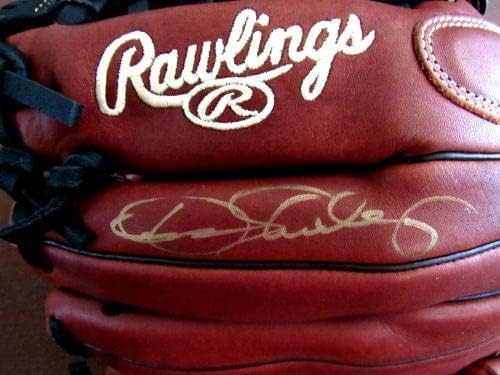 Денис Экерсли Сай Йънг, Mvp Бостън Копито, подписано на ръкавицата Auto Rawlings Mitt Ръкавица Jsa - Ръкавици MLB с автограф