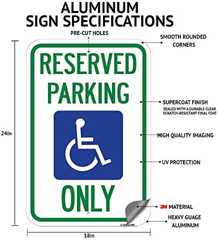 Запазено за лекари | Паркинг знак от толстостенного алуминий с размери 18 X 24, Защитен от ръжда | Защитете вашия бизнес и община