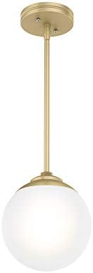 Окачен лампа Хънтър Фен Company 19018 Hepburn, Оцветени в Модерен цвят Месинг