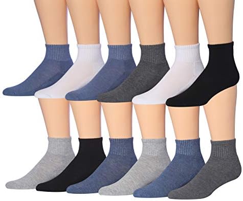ДЖЕЙМС ФИАЛЛО Мъжки 12 Чифта Спортни Чорапи Sports Quarter Socks