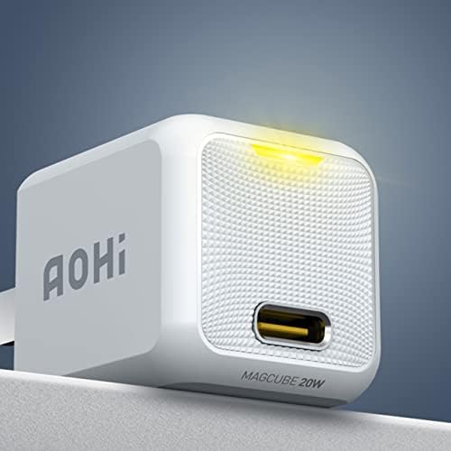 Монтиране на зарядно устройство, USB C, Блок бързо зарядно устройство AOHI 20W Type C, Блок за зареждане захранващ адаптер