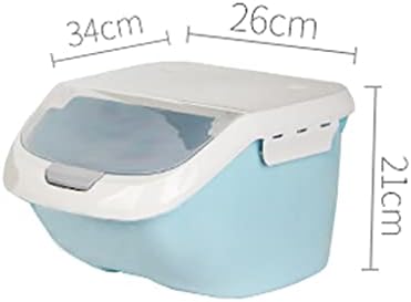 PDGJG 6 кг Кутия за съхранение на ориз Диспенсер за зърнени Люспи с панти Капак на Контейнер-Органайзер за Хранене и Кухненски