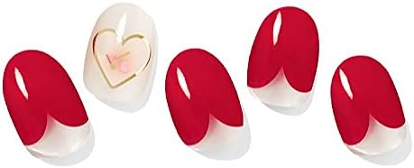Бънди (на Ноктите с Червено Сърце) 22шт Набор от Стикери с Печат за нокти Semicure Нокти