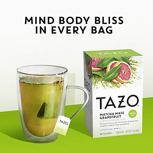 Чай Tazo Мач Половинка Грейпфрут в пакетчета, Зелен, 20 парчета (опаковка от 6 броя)