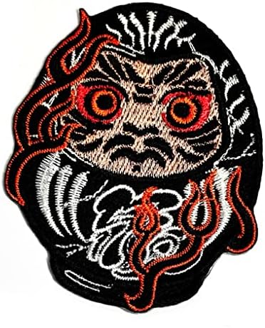 Рядка Нашивка Черна Кукла Дяволът Желязо На Пришивной заплатке Етикети Мультяшная Бродирана Апликация САМ Занаят Декоративен Ремонт