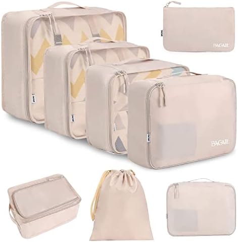 BAGAIL 8 Опаковъчни Кубчета в комплекта и Подвесная Чанта за Тоалетни принадлежности, Голямо Козметични Органайзер за Пътуване