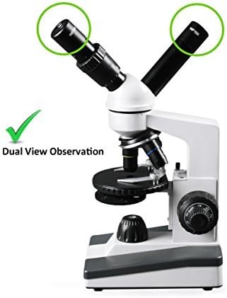 Съставен микроскоп Vision Scientific VME0019-T-RC с двойно преглед, окуляр WF 10x и 25x WF, увеличение 40x—1000x, led светлини Brightfield,