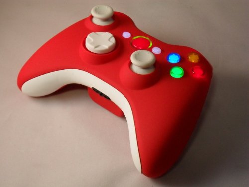 Червен Промяна контролер за Xbox 360 (Rapid Fire) с потребителски светодиодите, MW3, Black Ops, MW2