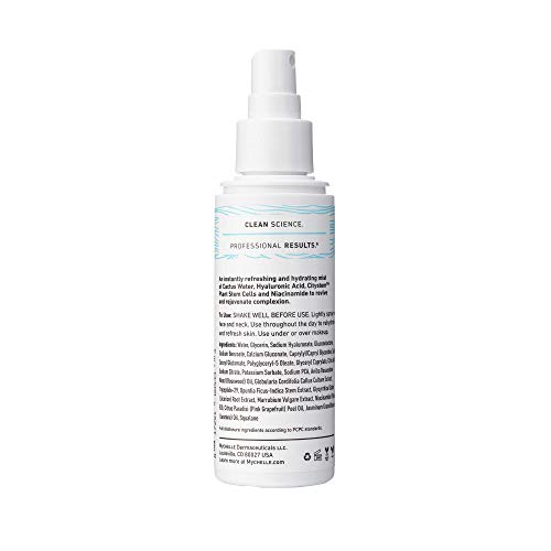 MyChelle Dermaceuticals Ultra Hyaluronic Beauty Mist (3,2 течни унции) - наситено с влага за суха кожа с веганской хиалуронова киселина,