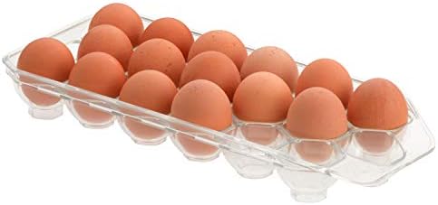 Тава за яйца Spectrum Разделност Hexa в хладилник за съхранение и организация, с капацитет 18 яйца, прозрачен
