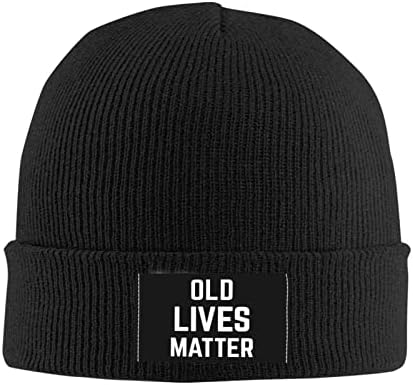 Old Lives Matter Есенно-Зимна Шапка За възрастни, Защищающая от топлина и студ Еластична, Мека Вязаная Капачка