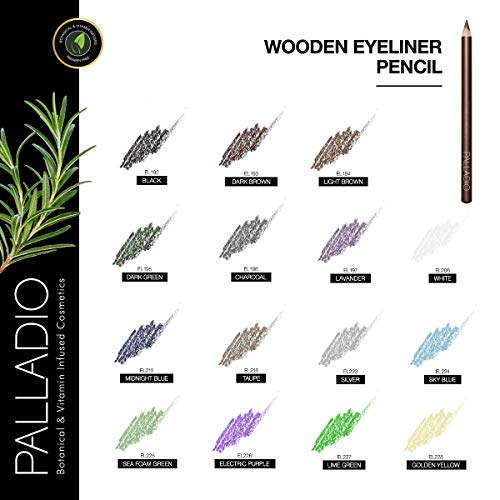 Водоустойчива очна линия Palladio Retractable, наситено пигментированного цвят, кремава на цвят, очна линия с подкручиванием, устойчиви на размазыванию, трайно нанасяне, об?
