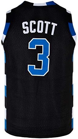 Мъжки баскетболен Майк 3 Lucas Scott Movie Sports Трикотажни Ризи Черен цвят