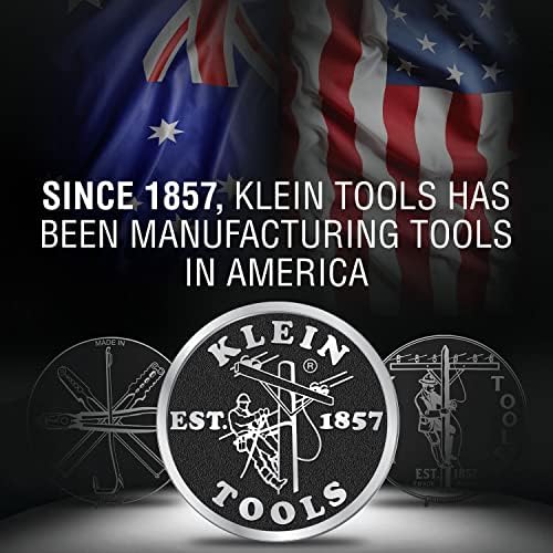 Брезентовое кофа Klein Tools 5104CLR17 с горна част с цип и кожена дъно, Диаметър 14 см, максимална Товароносимост 150 кг, Естествено