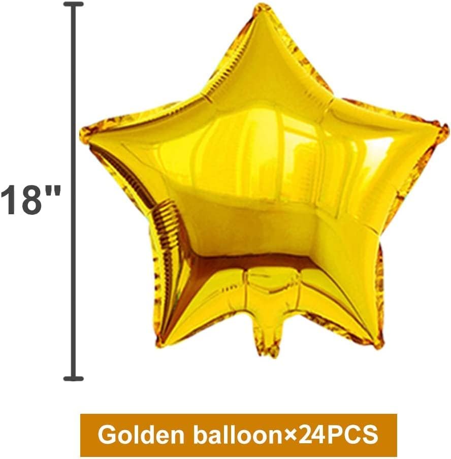 GUH 24 Бр 18 Балони със Златни звезди, Балони Балони от Mylar, балони за Детската Душа, Разкриване на Пол, Сватба, Магия Декорация