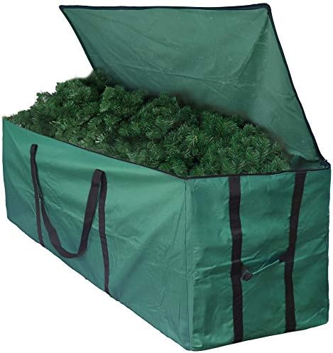Чанта за съхранение на Коледно MelonBoat за Много Големи Изкуствени дървета, 5'-9', Водоустойчив плат Оксфорд Зелен Цвят