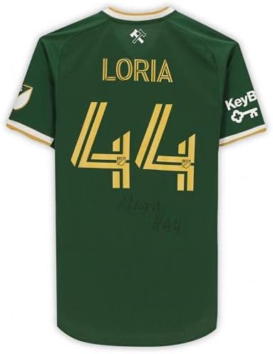 Марвин Лориа Портланд Тимберс с автограф на мача -Използван Зелена майк №44 на сезона MLS 2020 г. - Футболни фланелки с автографи