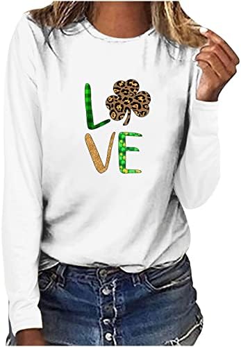 Женска тениска с изображение на Централи, на Деня на Св. Патрик, Пуловер, Тениски с Дълъг Ръкав, Ежедневни Блузи, Модни Свитшоты