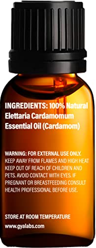 Етерично масло от кардамон и масло ванилия - Комплект за повдигане на настроението Gya Labs за релаксация на ума и премахване на напрежението - Набор от етерични масла ?