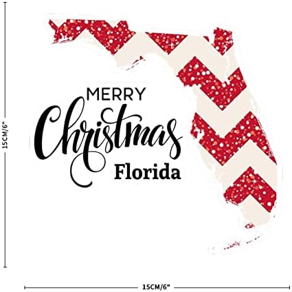 Весела Коледа Щата Флорида Vinyl Стикер Стикер Щата Флорида Забавно Новост Стикер на Кола, Камион Suv Прозорец Стенни Чаша
