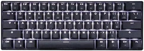 Преносима ергономична Безжична компютърна игрална клавиатура Zopsc с 61 клавиша, Механична Клавиатура, Поддръжка на три режима на Безжичната акумулаторна батерия, Де